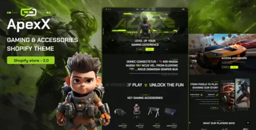 ApexX - Esports &amp; Gaming Store Shopify Theme v1.1