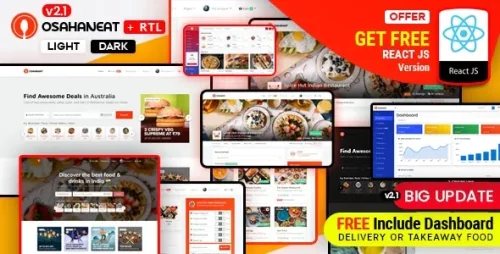 Osahan Eat - Online Food Ordering Website HTML, React Template v2.1