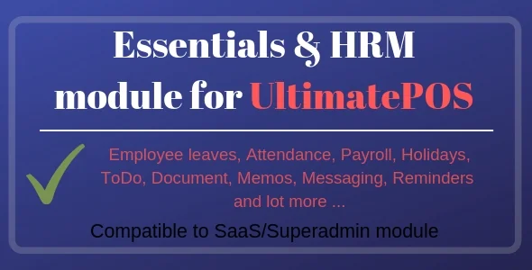 Essentials & HRM (Human resource management) 5.3 - Module for UltimatePOS
