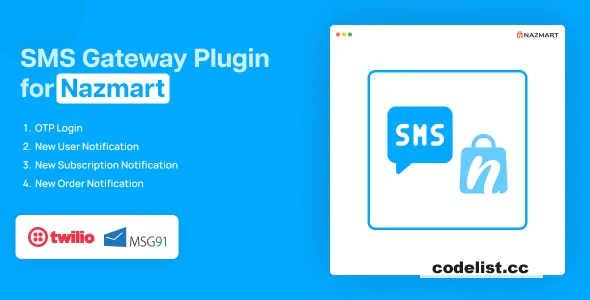 SMS Gateway Plugin - Nazmart Multi-Tenancy eCommerce Platform (SAAS) - 8 September 2025
