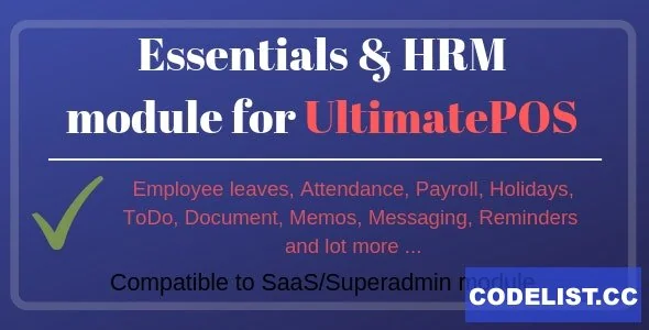 Essentials & HRM (Human resource management) 5.3 - Module for UltimatePOS