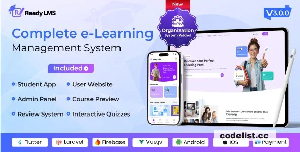 Ready LMS v3.1.0 - Complete Learning Management System Websites, Mobile app with Admin panel - nulled
