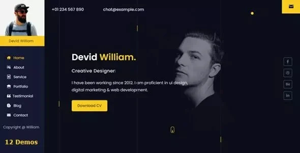 Wokoya - Personal Portfolio vCard HTML Template