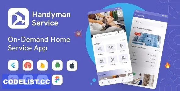 Handyman Service v11.14.3 - Flutter On-Demand Home Services App with Complete Solution