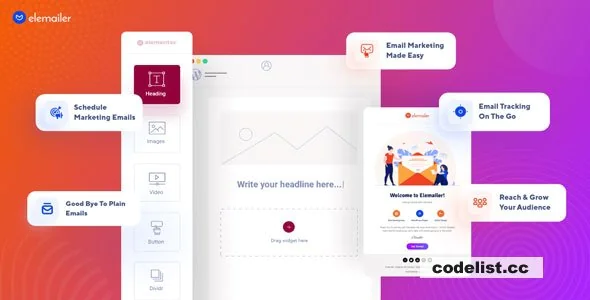 Elemailer v4.1.2 - Drag & Drop WordPress Email Template & Campaign Builder