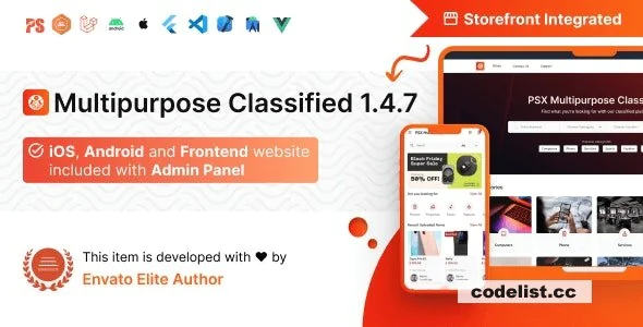 PSX v1.5.5 - Multipurpose Classified Flutter App with Frontend and Admin Panel