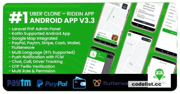 RideIn Taxi App v4.4 - Android Taxi Booking App With Admin Panel