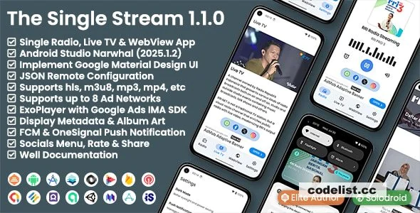 The Single Stream v1.1.0 - Single Radio, Live TV & WebView App