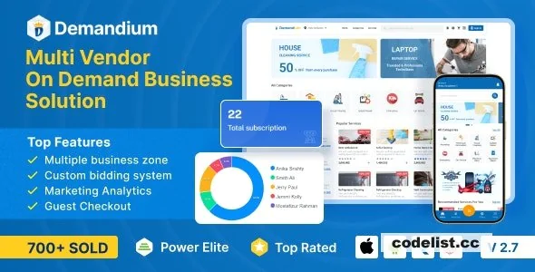 Demandium v3.3 - Multi Provider On Demand, Handyman, Home service App with admin panel - nulled