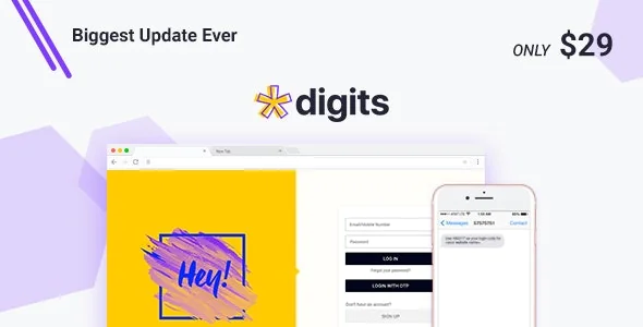 Digits v8.4.2.5 - WordPress Mobile Number Signup and Login