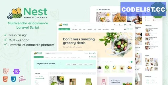 Nest v1.25.9 - Multivendor Organic & Grocery Laravel eCommerce - nulled