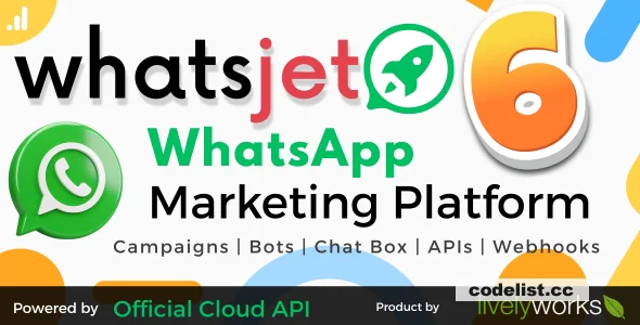 WhatsJet SaaS v6.2.3 - A WhatsApp Marketing Platform with Bulk Sending, Campaigns, Chat Bots & CRM - nulled