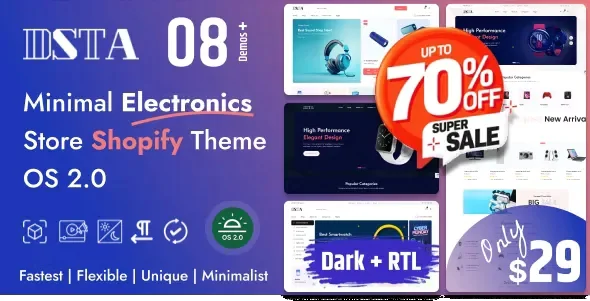 Dsta - Minimal Electronics Store Shopify Theme OS 2.0 v1.0.1