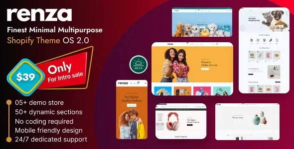 Renza - Minimal Multipurpose Shopify Theme OS 2.0 v1.0.3