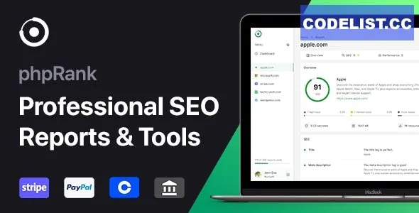 phpRank v17.0 - SEO Reports & Tools Platform (SaaS) - nulled