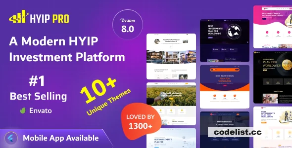 HYIP PRO v8.0 - A Modern HYIP Investment Platform - nulled