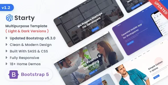Starty - Multipurpose Bootstrap 5 Landing Template v1.2