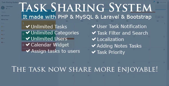 Task Sharing System - Laravel