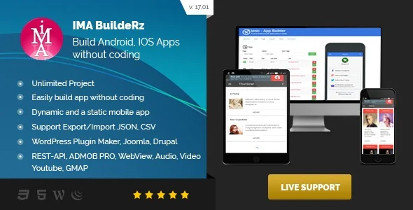 Ionic Mobile App Builder v17.07.1