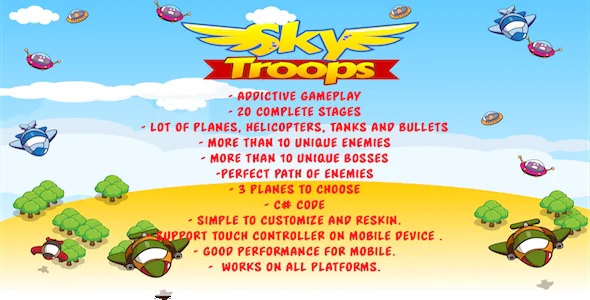 Sky Troops (Unity Portrait Plane Shooter)