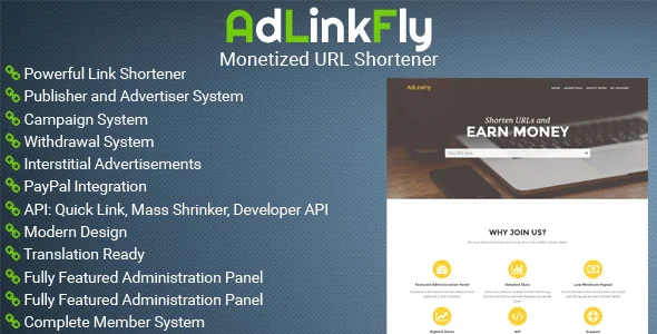 AdLinkFly - Monetized URL Shortener