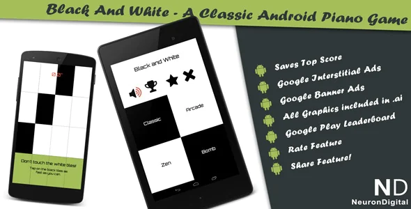 Black and White v4 - A Classical Android Piano Game