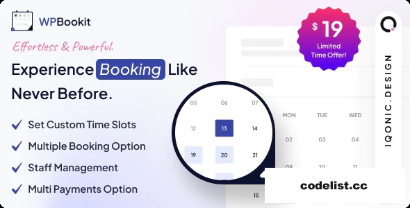 WPBookit v1.4.4 - Appointment Booking WordPress Plugin