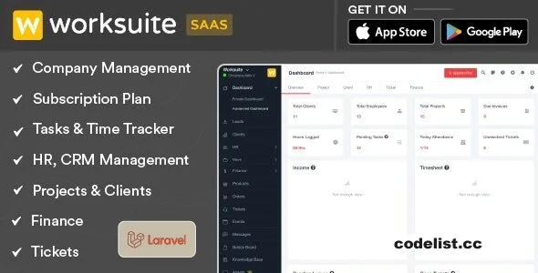 Worksuite Saas v5.5.07 - Project Management System - nulled
