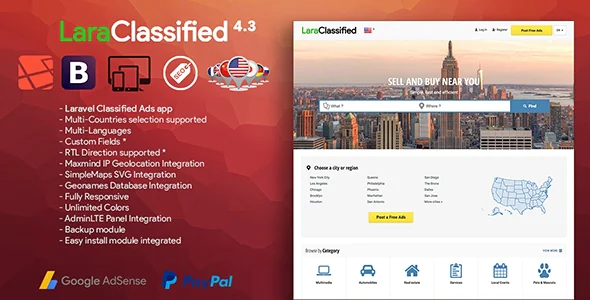LaraClassified v4.3 - Geo Classified Ads CMS
