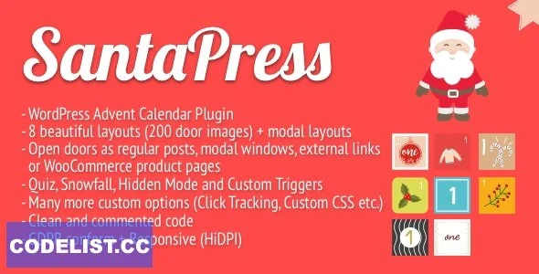 SantaPress v1.7.0 - WordPress Advent Calendar Plugin &amp; Quiz