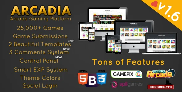 Arcadia v1.6.6 - Arcade Gaming Platform