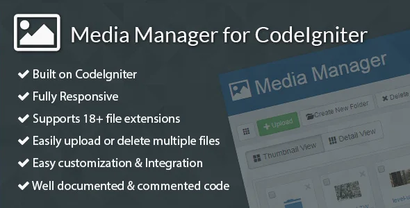 Media Manager for CodeIgniter