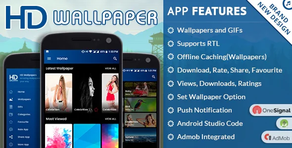 HD Wallpaper with Material Design