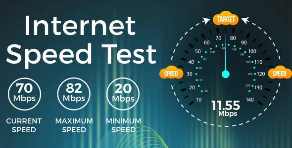 Internet Speed Test Meter android app + Admob ad Integration + onesignal Integration