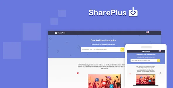 Shareplus v2.1 - Video Downloader from youtube, facebook,instagram and video search
