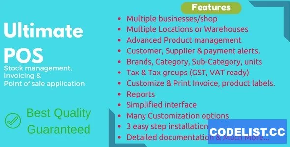 Ultimate POS v4.5 - Best ERP, Stock Management, Point of Sale &amp; Invoicing application - nulled