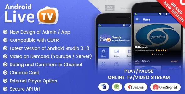 Android Live TV with Material Design