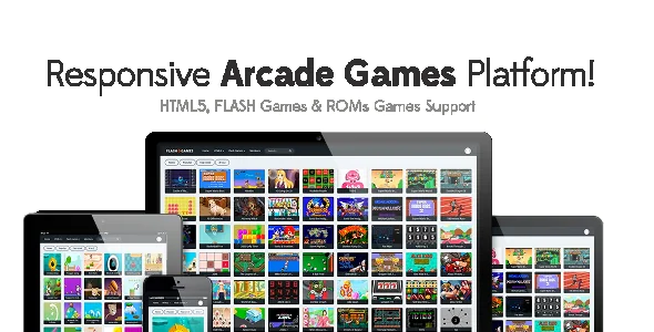 Responsive HTML5, Flash Games & ROMs Games Platform - Arcade Game Script v1.2.1