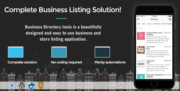 Business Directory Ionic 3 r16 - Full Application with Firebase and Backendless backend