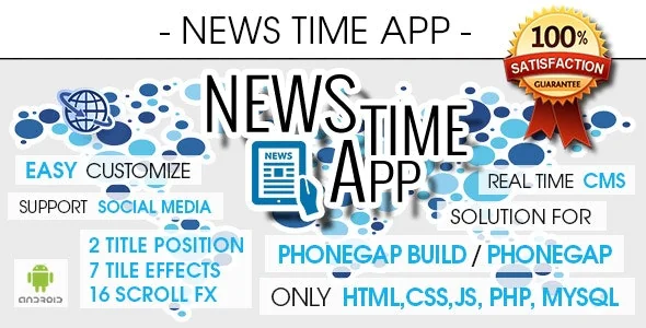 News Time App With CMS v1.0.4 - Android [ AdMob & Push Notifications ]