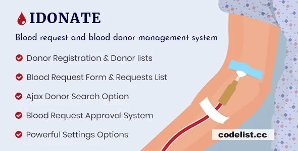 IDonatePro v4.1.1 - Blood Donation, Request And Donor Management WordPress Plugin