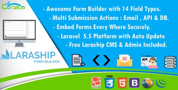 Laraship Form Builder - Drag & Drop Laravel Form Builder With CMS & Admin