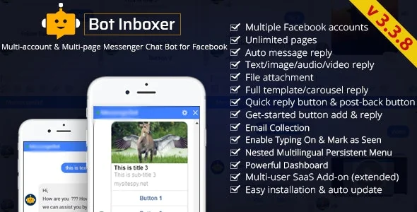 Bot Inboxer - A EZ Inboxer Add-on : Multi-account & Multi-page Messenger Chat Bot for Facebook