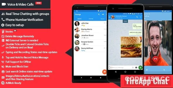 FireApp Chat v1.3.0.1 - Android Chatting App with Groups Inspired by WhatsApp