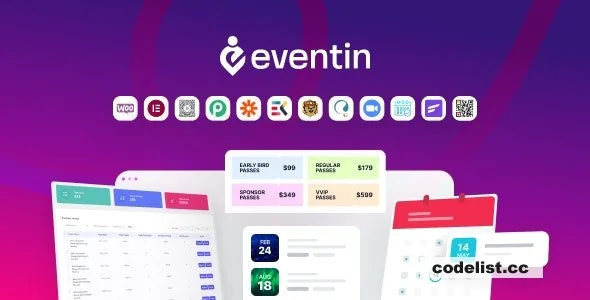 WP Eventin v4.0.11 - Events Manager &amp; Tickets Selling Plugin for WooCommerce