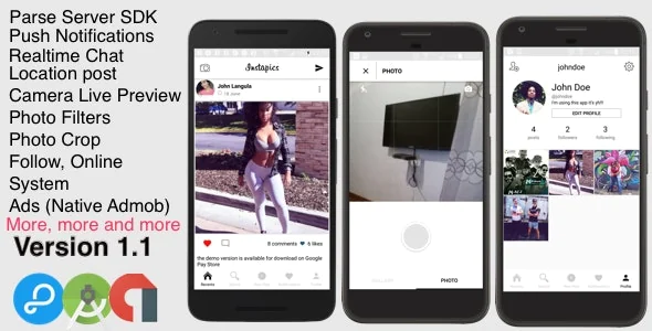 Instapics v1.1 - More than just a photo sharing App (Parse Server)