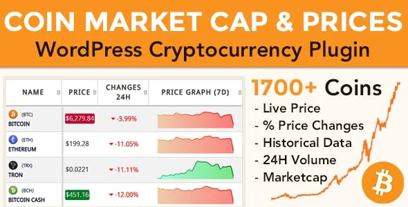 Coin Market Cap &amp; Prices v5.5.8 - WordPress Cryptocurrency Plugin