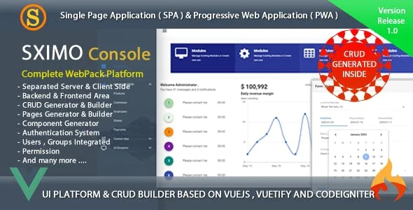 Sximo Console - Web and Mobile Development Tools