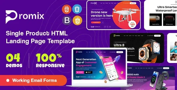 Promix - Single Product HTML Landing Page Template