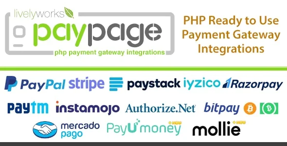 PayPage v1.3.0 - PHP ready to use Payment Gateway Integrations